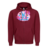 Burgundy back to school flowers kindergarten 3200x2400 Zipper Hoodie - AdoDesignShop