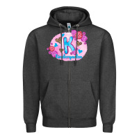 Charcoal Heather back to school flowers kindergarten 3200x2400 Zipper Hoodie - AdoDesignShop