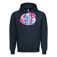 Navy back to school flowers kindergarten 3200x2400 Zipper Hoodie - AdoDesignShop