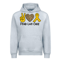 Heather Grey Peace Love Cure Urban Hoodie - Bettercallsaul