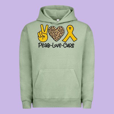 Peace Love Cure Urban Hoodie Designed By Bettercallsaul