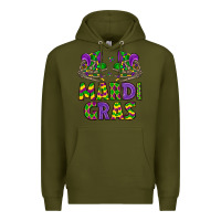 Army Green mardi gras Premium Hoodie - LillyAllenDesigns
