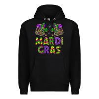 Black mardi gras Premium Hoodie - LillyAllenDesigns