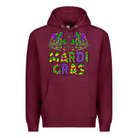Burgundy mardi gras Premium Hoodie - LillyAllenDesigns