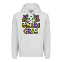 Dove Grey mardi gras Premium Hoodie - LillyAllenDesigns