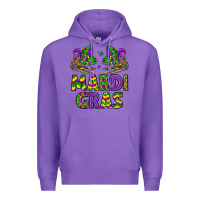 Purple mardi gras Premium Hoodie - LillyAllenDesigns