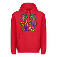 Red mardi gras Premium Hoodie - LillyAllenDesigns
