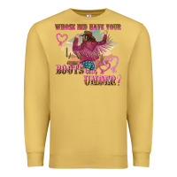 Antique Gold whose bed have youre boots been under Premium Sweatshirt - NancyCooperArtShop