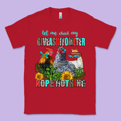 Let Me Check My Giveashitometer Nope Nothing Classic Tee Designed By Adodesignshop