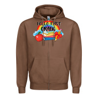 Chestnut back to school hello first grade 3200x2400 Zipper Hoodie - AdoDesignShop