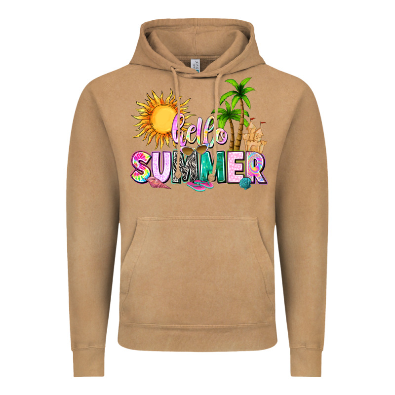 Hello Summer With Sun Vintage Hoodie by texasbilliewilder | Teevron