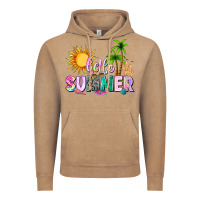Vintage Coffee hello summer with sun Vintage Hoodie - texasbilliewilder