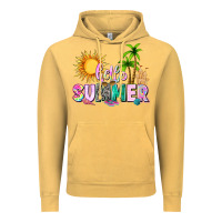 Vintage Mustard hello summer with sun Vintage Hoodie - texasbilliewilder
