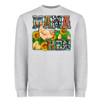 Heather Grey mama hen Heavyweight Sweatshirt - Zillion Design Studio