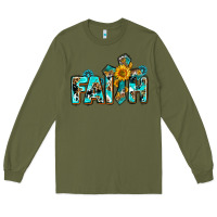 Army Green faith with cross ado Long Sleeve Tee - AdoDesignShop