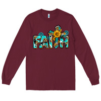 Burgundy faith with cross ado Long Sleeve Tee - AdoDesignShop