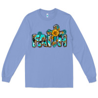 Colony Blue faith with cross ado Long Sleeve Tee - AdoDesignShop