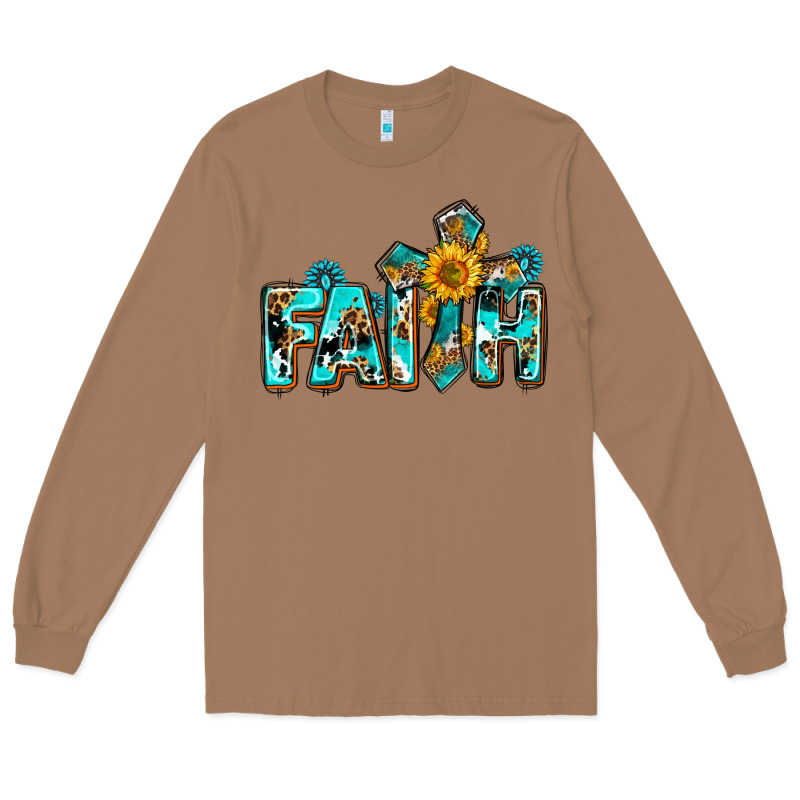 Faith With Cross Ado Long Sleeve Tee by AdoDesignShop | Teevron