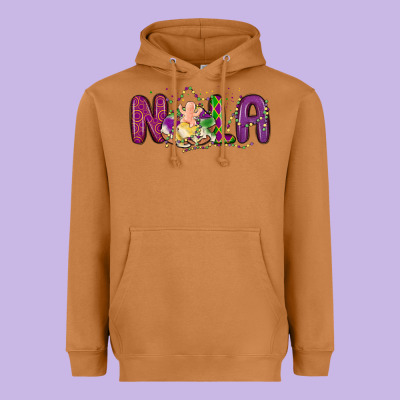 Nola Cake Mardi Gras Heavyweight Hoodie Designed By Maliassmallbusiness