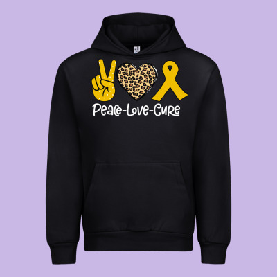 Peace Love Cure Urban Hoodie Designed By Bettercallsaul