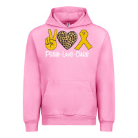 Fuchsia Pink Peace Love Cure Urban Hoodie - Bettercallsaul