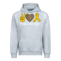 Heather Grey Peace Love Cure Urban Hoodie - Bettercallsaul