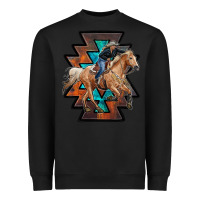 Black cowgirl with aztec Heavyweight Sweatshirt - RanaPortraitStore