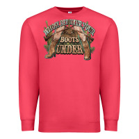 Cardinal whose bed have your boots under cowboy western Premium Sweatshirt - NancyCooperArtShop