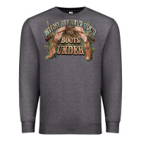 Charcoal Heather whose bed have your boots under cowboy western Premium Sweatshirt - NancyCooperArtShop