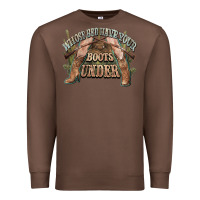 Chestnut whose bed have your boots under cowboy western Premium Sweatshirt - NancyCooperArtShop