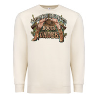 Sandshell whose bed have your boots under cowboy western Premium Sweatshirt - NancyCooperArtShop