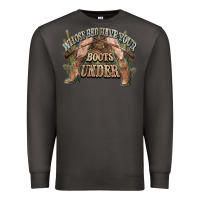Smoke whose bed have your boots under cowboy western Premium Sweatshirt - NancyCooperArtShop