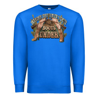 True Royal whose bed have your boots under cowboy western Premium Sweatshirt - NancyCooperArtShop