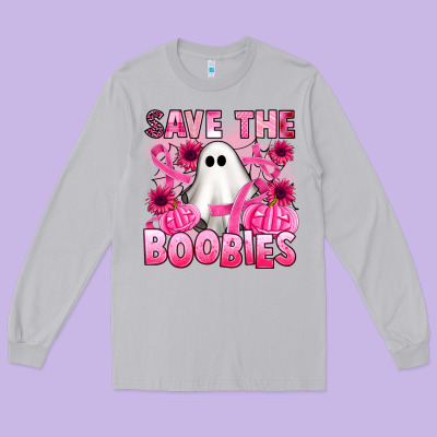 Save The Boobies Long Sleeve Tee Designed By Artiststas