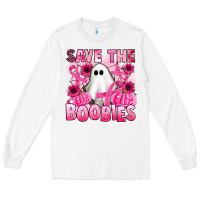 White save the boobies Long Sleeve Tee - Artiststas