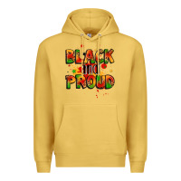 Antique Gold black and proud Premium Hoodie - LillyAllenDesigns