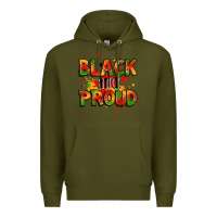 Army Green black and proud Premium Hoodie - LillyAllenDesigns