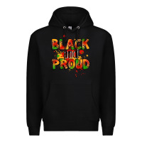 Black black and proud Premium Hoodie - LillyAllenDesigns