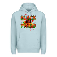 Blue Mist black and proud Premium Hoodie - LillyAllenDesigns