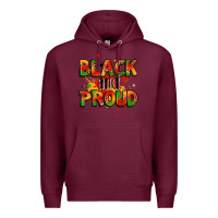 Burgundy black and proud Premium Hoodie - LillyAllenDesigns