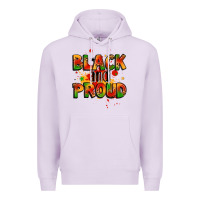 Lilac black and proud Premium Hoodie - LillyAllenDesigns
