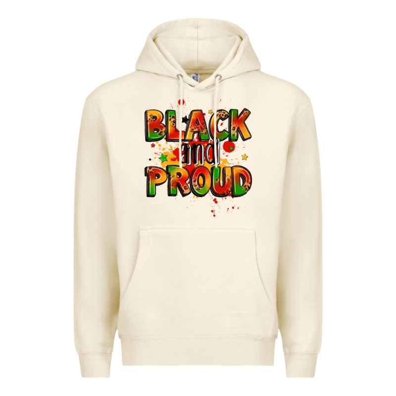 Black And Proud Premium Hoodie by LillyAllenDesigns | Teevron