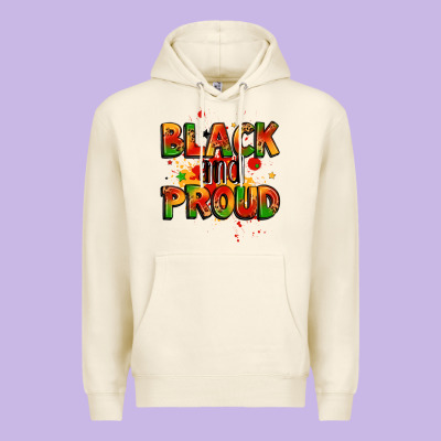 Black And Proud Premium Hoodie Designed By Lillyallendesigns
