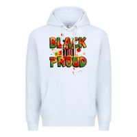 White black and proud Premium Hoodie - LillyAllenDesigns