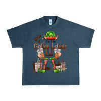 Midnight Navy im the coffee lover elf Urban Heavy Tee - FaDigitalArtStudio