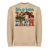 Mushroom life is better on the farm Heavyweight Sweatshirt - Zillion Design Studio