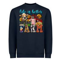 Navy life is better on the farm Heavyweight Sweatshirt - Zillion Design Studio