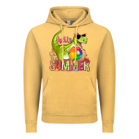 Vintage Mustard hello summer rex Vintage Hoodie - texasbilliewilder