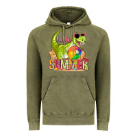 Vintage Olive hello summer rex Vintage Hoodie - texasbilliewilder