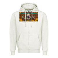 Oatmeal Heather western heifer mom with sunflowers and turquoise license plate Zipper Hoodie - Artiststas